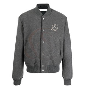 STYLEGRAM WEARS High Quality Youth <b>Football</b> Lettermen Jacket Custom Plain Fashion Breathable Polyester/Cotton High Street - Product Image 1