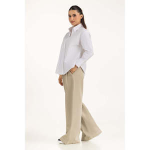 เสื้อเชิ้ตลำลองผ้าป๊อปลินเรียบง่าย รุ่น WM-CS-WS25-006 ทรงปกติ - Product Image 3