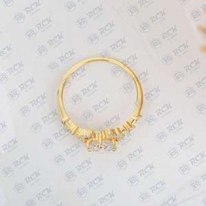 1,00 CTW corte redondo Art Deco Moissanite anillo para mujer aniversario y regalo de cumpleaños - Product Image 6