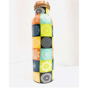 Blue Beads Style Carbon Steel Double Wall Insulated Eco-Friendly Sport <b>Foldable</b> <b>Water</b> <b>Bottle</b> Latest Design Giftware Customized - Product Image 3
