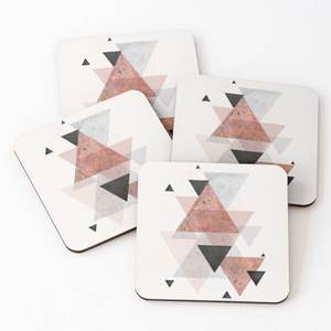 Posavasos de taza asequible 2024, posavasos de madera de Acacia con estampado esmaltado hecho a mano, posavasos antideslizantes para decoraciones de mesa de oficina en casa - Product Image 2