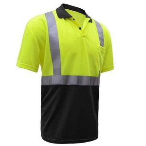 2026 High Visibility Reflective Short Sleeves Seamless Fusing <b>Polo</b> Shirt Men Women Comfortable Polyester Construction - Product Image 3