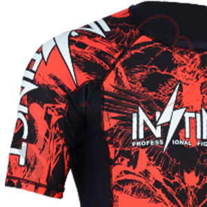 Hauts de compression professionnels de haute qualité à manches courtes pour hommes, vente en gros, logo personnalisé, vêtements de fitness anti-UV - Product Image 4