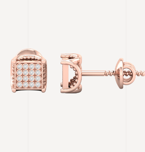 Boucles d'oreilles clous en argent 925 avec moissanite ronde de 0,13 carat, qualité supérieure, provenance Inde, pour cadeaux - Product Image 3