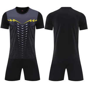 Vêtements de football personnalisés en gros, 100% polyester, séchage rapide, impression numérique, extensible, antibactérien, protection UV, col en V, vêtements de sport - Product Image 2