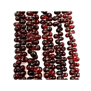 Haute qualité 7 pouces Mozambique grenat lisse Briolette 5-7mm taille perles de pierre de Quartz pour la fabrication de bijoux guérison personnalisée - Product Image 3