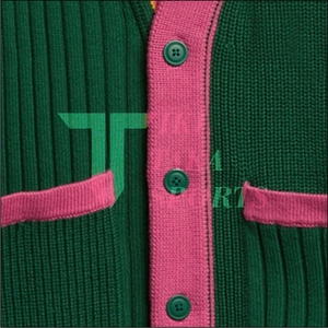 Cárdigan Unisex Personalizado de Invierno con Diseño de Patchwork, Antiarrugas, Estampado Luminoso, Bordado Universitario, Tejido de Punto - Product Image 3
