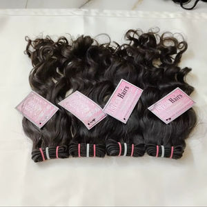 Máquina de extensión de cabello humano Remy crudo sin procesar indio Paquetes de cabello de trama doble Kinky Straight 12 pulgadas de alta calidad - Product Image 1