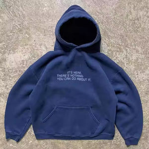 Sudadera con Capucha Extra Grande para Hombre, con Cierre, Estilo Cuadrado, 100% Algodón, 500 g/m², con Logotipo Personalizado Bordado en 3D - Product Image 2