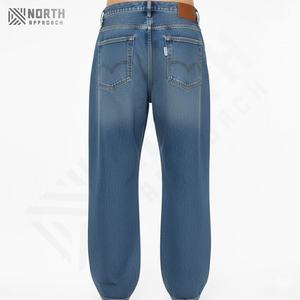 Pantalones Vaqueros de Mezclilla Apilados de Invierno Baratos para Hombre, de Alta Calidad, Secado Rápido, Ligeros, de Algodón, Holgados, Rectos, Lavados, de Pierna Ancha - Product Image 2