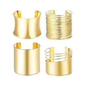 Brazalete de latón chapado en oro elegante al por mayor para mujer diseño original moda IGI certificado tamaño personalizable fiesta - Product Image 1