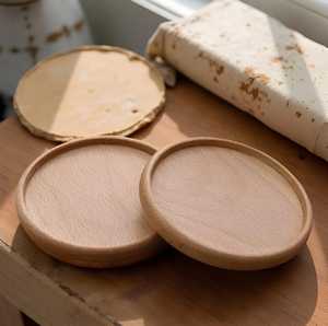 Sous-verre en bois naturel, tapis de tasse rond ou carré, porte-boisson en bois massif, plateau de tasse à thé et à café, rustique écologique - Product Image 6
