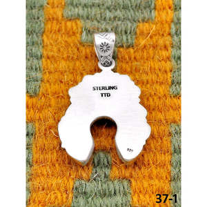 Pendentif Turquoise Fait Main du Sud-Ouest, Émeraude de la Vallée avec Sertissage à la Française en Argent Sterling, Breloques Taille Émeraude - Product Image 4