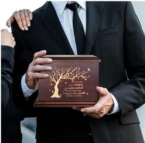 Cremation <b>Memorial</b> Urns for Human Ashes Adult Male Female, Wooden Urns <b>Box</b> and Casket for Ashes Men Women Child, 270lbs. - Product Image 2