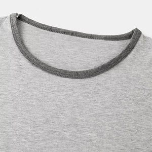 High Quality Wholesale Spandex/Cotton Casual Solid Knitted Regular Fit <b>T</b>-<b>Shirts</b> for <b>Men</b> Plain Custom DTG Printing <b>White</b> Blank - Product Image 4