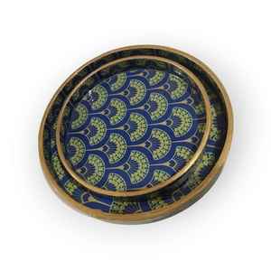 Bandeja Decorativa de Madera MDF Gris y Poliresina, Diseño Clásico Moderno, Hecha a Mano, Apta para Alimentos, Lavavajillas, Vajilla para Sala de Estar - Product Image 5