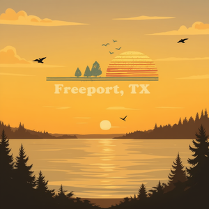 Freeport Tx Vintage Sunset T-shirt unisex per adulti, taglia dalla piccola alla 3XL - Product Image 3