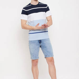 Service OEM Vente en gros de t-shirts pour hommes à bas prix Nouvelle mode unie 100% coton Design personnalisé Anti-boulochage 220g - Product Image 4