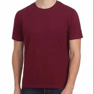 T-shirts pour hommes en jersey de coton logo personnalisé OEM été décontracté court longueur tricoté t-shirts vierges en gros - Product Image 6