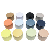 Usine personnalisé impression couleur vide rond cadeau boîtes en métal de qualité alimentaire boîte en fer blanc emballage thé café bonbons conteneur bougies boîtes