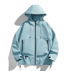 Venta al por mayor Unisex Simple moda Varsity chaqueta 100% algodón transpirable logotipo personalizado escalada al aire libre para hombres mujeres - Product Image 3