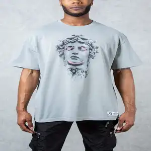 220g coton lourd à manches courtes T-shirt blanc personnalisé groupe construire publicité chemise Culture chemise unisexe T-shirt Streetwear