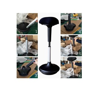 Silla de Estilo Moderno Negra Tipo Silla de Montar Hecha de Plástico - Product Image 5