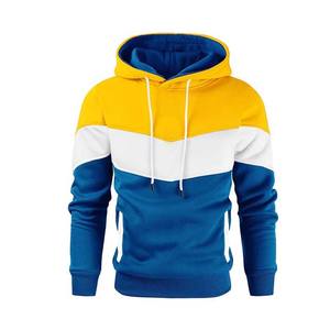 Vêtement de sport d'hiver pour homme, haut à capuche, impression numérique, design patchwork, tissu en molleton 100% coton, service OEM, respirant - Product Image 6