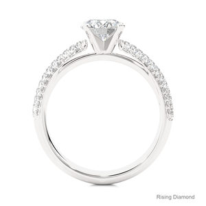 Anillo de compromiso de diamante cultivado en laboratorio de corte redondo de 1,08 quilates, anillo de regalo de aniversario de oro rosa para mujer, Joyería de diamantes CVD - Product Image 6