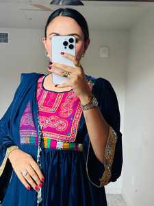 Nueva llegada de las mujeres de manga larga de estilo afgano vestido bordado modesto vestido de fiesta con encaje cremallera decoración precio al por mayor - Product Image 2