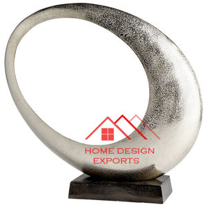 Sculpture décorative de table en marbre dernier modèle pour décoration de bureau Sculpture en granit de forme ronde ton marbre naturel - Product Image 1