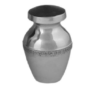 High Quality Brass Cremation <b>Keepsake</b> Urns With Engraving Black And Pewter Finished <b>For</b> Human <b>Ashes</b> Funeral Supply - Product Image 1