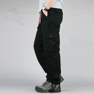กางเกงคาร์โก้ผู้ชายกางเกงผ้าฝ้ายออแกนิกแบบมีกระเป๋าหลายใบ100% ใหม่ - Product Image 2