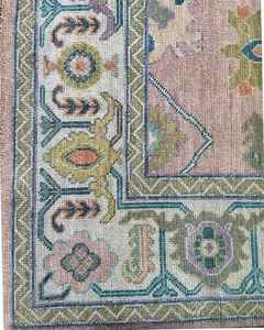 Tapis moderne rose 7x8 en laine de haute qualité tissé à la main antidérapant brodé tapis prix usine design abstrait pour ensemble de vie - Product Image 5