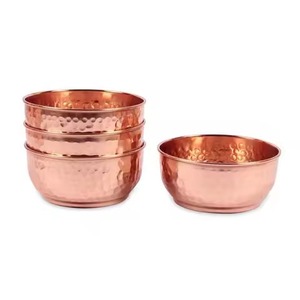 Metal Pure <b>Copper</b> Hammered Bowl Dining <b>Table</b> Decorative Food Serving <b>Copper</b> Bowl - Product Image 2