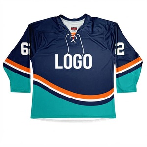 Maillots de hockey sur glace personnalisés Pro-Fit, imprimés par sublimation, anti-humidité, écologiques, uniformes d'équipe, directement de l'usine, prix bas - Product Image 1