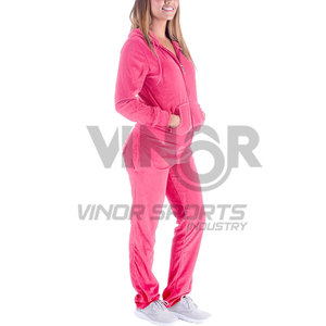 ชุดวอร์มผ้ากำมะหยี่แบบยูนิเซ็กซ์ ระบายอากาศได้ดี ซับในด้วยผ้าฟลีซ 2 ชิ้น เสื้อและกางเกงขายาว ชุดกีฬาเนื้อนุ่มสำหรับฤดูหนาว - Product Image 1