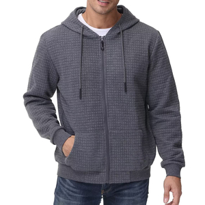 Haute qualité poids lourd fermeture éclair hommes à capuche 100% coton veste Style vêtements d'hiver chaud polaire hommes sweats à capuche - Product Image 4