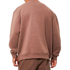 Sudadera con capucha personalizada con logotipo en relieve 3D para hombre, sudadera de algodón con cuello redondo y logotipo en relieve, ropa de calle, sudaderas con capucha para hombre - Product Image 3