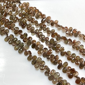 Cuentas Briolette con forma de pera facetada andalucita, cuentas al por mayor de calidad fina para joyería - Product Image 5