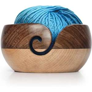 Best Selling Customize Handmade Wooden Yarn Bowl <b>Wool</b> Bowl Yarn <b>Holder</b> Wooden Bowl for <b>Knitting</b> from Indian Exporter - Product Image 4