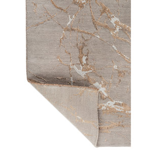 พรม Urban Pause Ela-302 ทอมือจากขนสัตว์และไหม สีเทาและดำ ลายแบบนามธรรม ทอแบบเรียบ สำหรับบ้าน ห้องโถง ห้องพัก - Kavi - Product Image 5