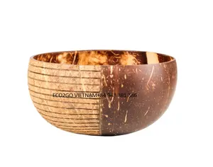 Factory supply bulk coconut shell bowl/Vietnam coconut shell bowl/Coconut bowl shell and spoon set