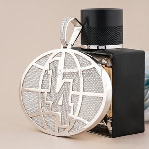 Moissanite Diamonds Iced Out Number Colgante Personalizado 925 Sterling Silver Charm Colgante para hombre Fancy Modern Designed Pendant - Product Image 2