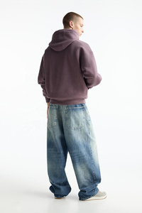 Sudadera con capucha de gran tamaño para hombre, morado Lila francés, forro polar térmico de invierno con cuello con capucha de bolsillo GSM alto, talla XL, tarifa al por mayor - Product Image 2