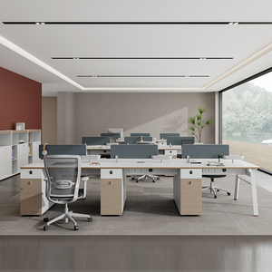 Cubículo modular de diseño moderno, Partición de personal para 2-6 personas, estación de trabajo, escritorio, muebles de oficina, partición móvil - Product Image 2