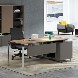 Modern <b>Electric</b> Motorized Height Adjustable L Shaped Desk Wooden Executive Workstation Corner Office Building Computer <b>Table</b> - Product Image 6