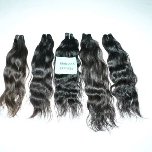 Extensiones de Cabello Humano 100% de Alta Calidad, Cabello Virgen Indio sin Procesar de un Solo Donante, Cutícula Alineada, Color Natural, Ondulado - Product Image 5