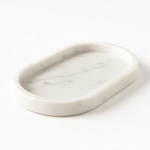 Plateau en marbre noir avec rayures blanches et poignées de fleurs dorées Plateau de service décoratif élégant pour collations et apéritifs - Product Image 2