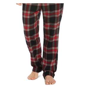 Pantaloni in pile Perry Ellis da uomo, a quadri rossi, vita media, antipiega, modello dritto, logo personalizzabile, taglia XL - Product Image 3